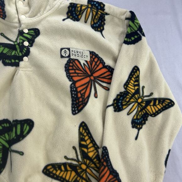 Parks Project Butterflies Trail High Pile Fleece Pullover-Unsex Size Medium - Picture 3 of 10
